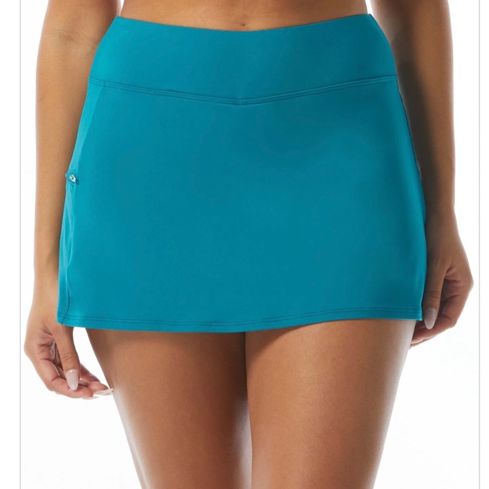 Beach House tankini skirt. Side zipper for phone, etc.